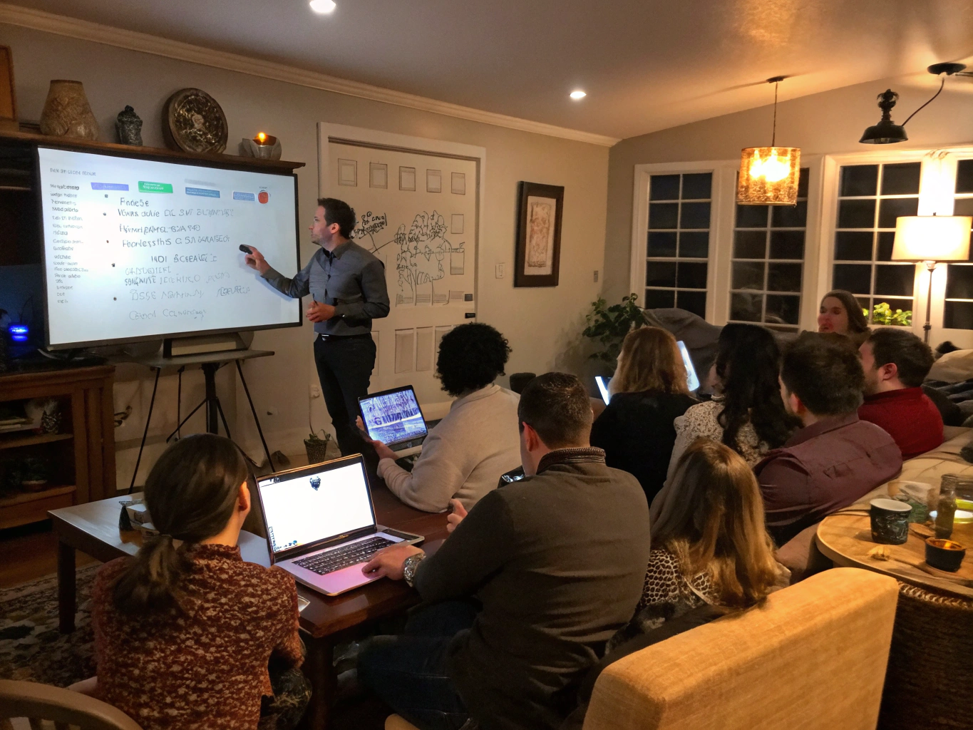 Grupo de personas en charla virtual